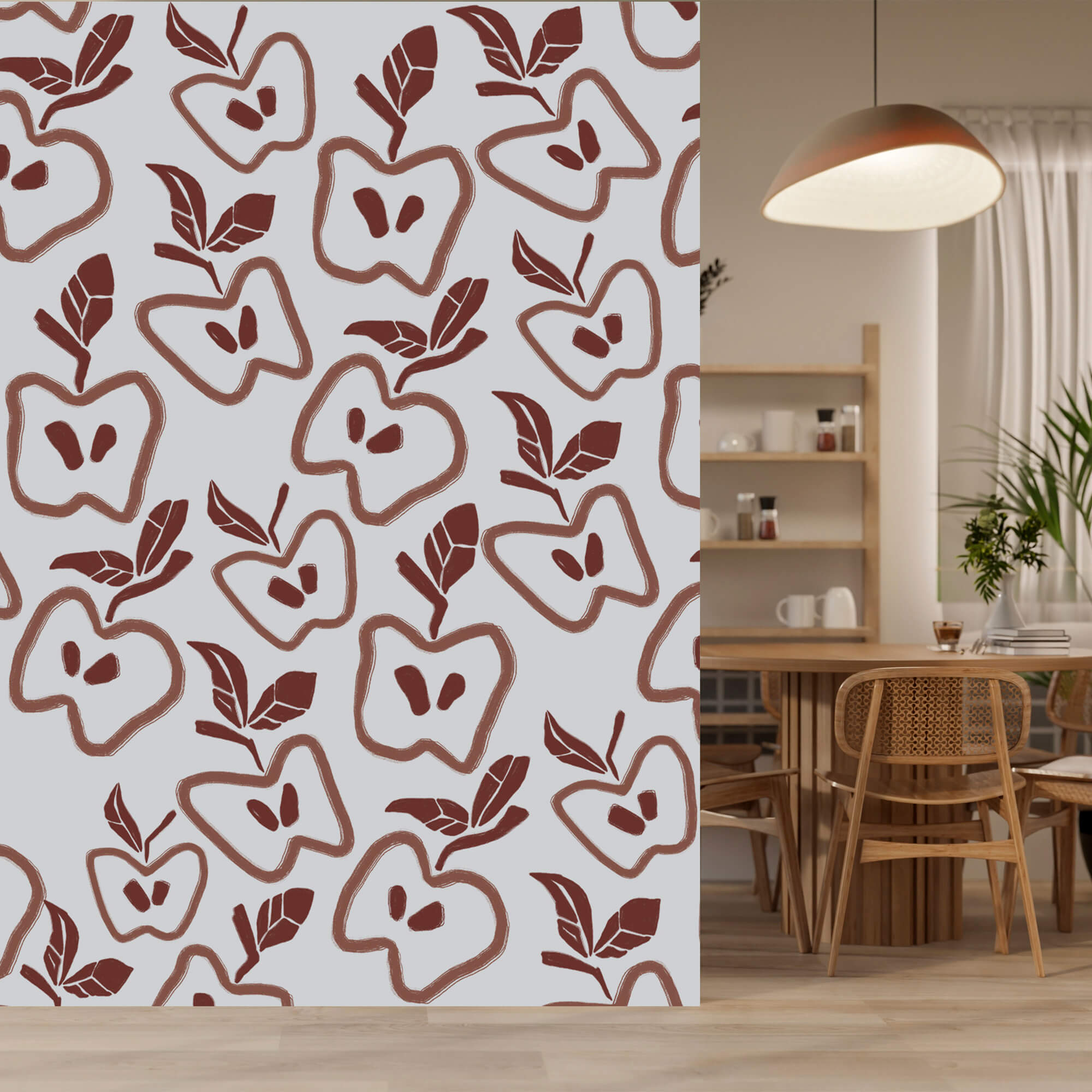 Patroon van appels en bladeren