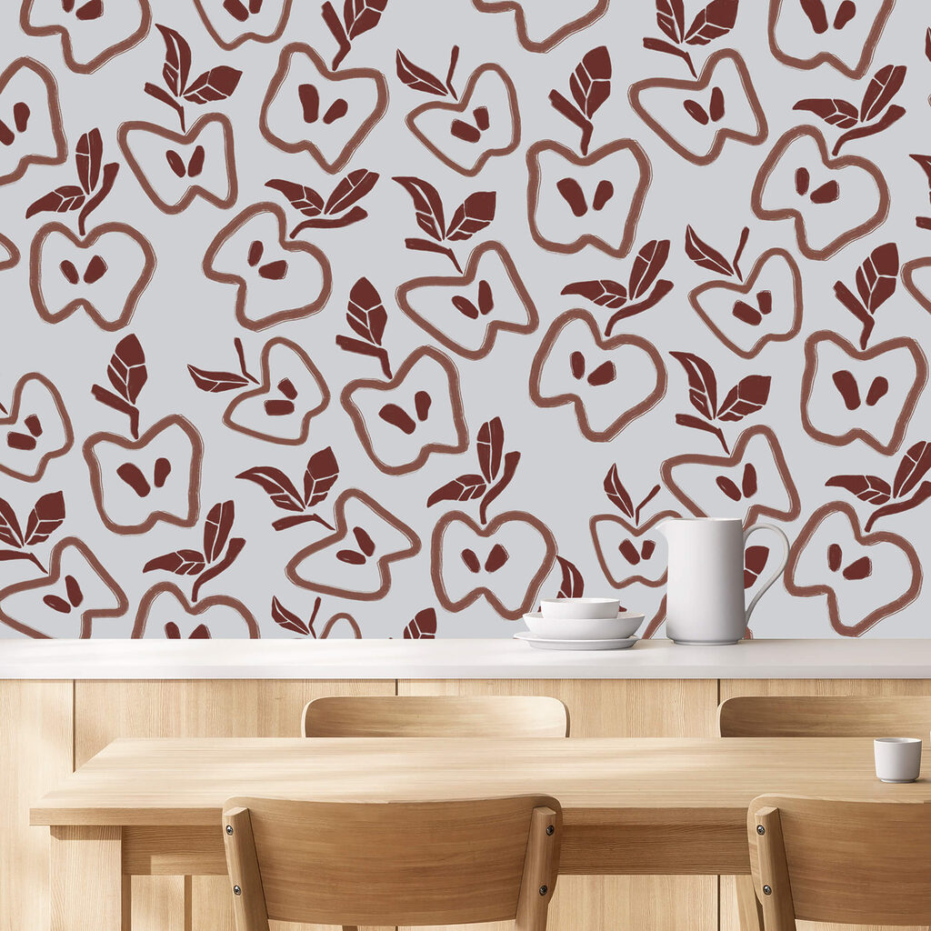 Patroon van appels en bladeren