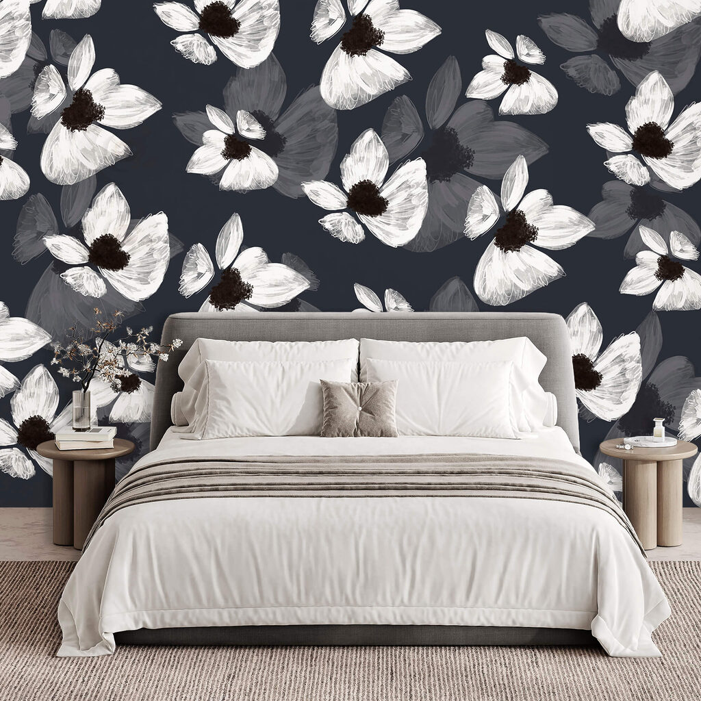 Patroon van witte bloemen