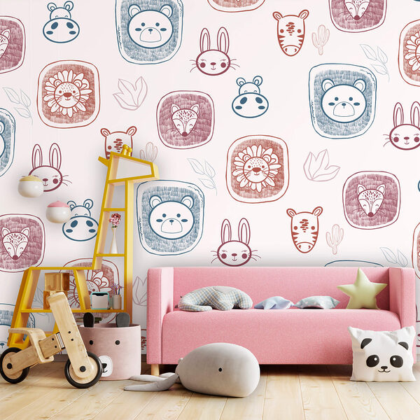 Dierenpatroon op een witte achtergrond Dierenpatroon op een witte achtergrond