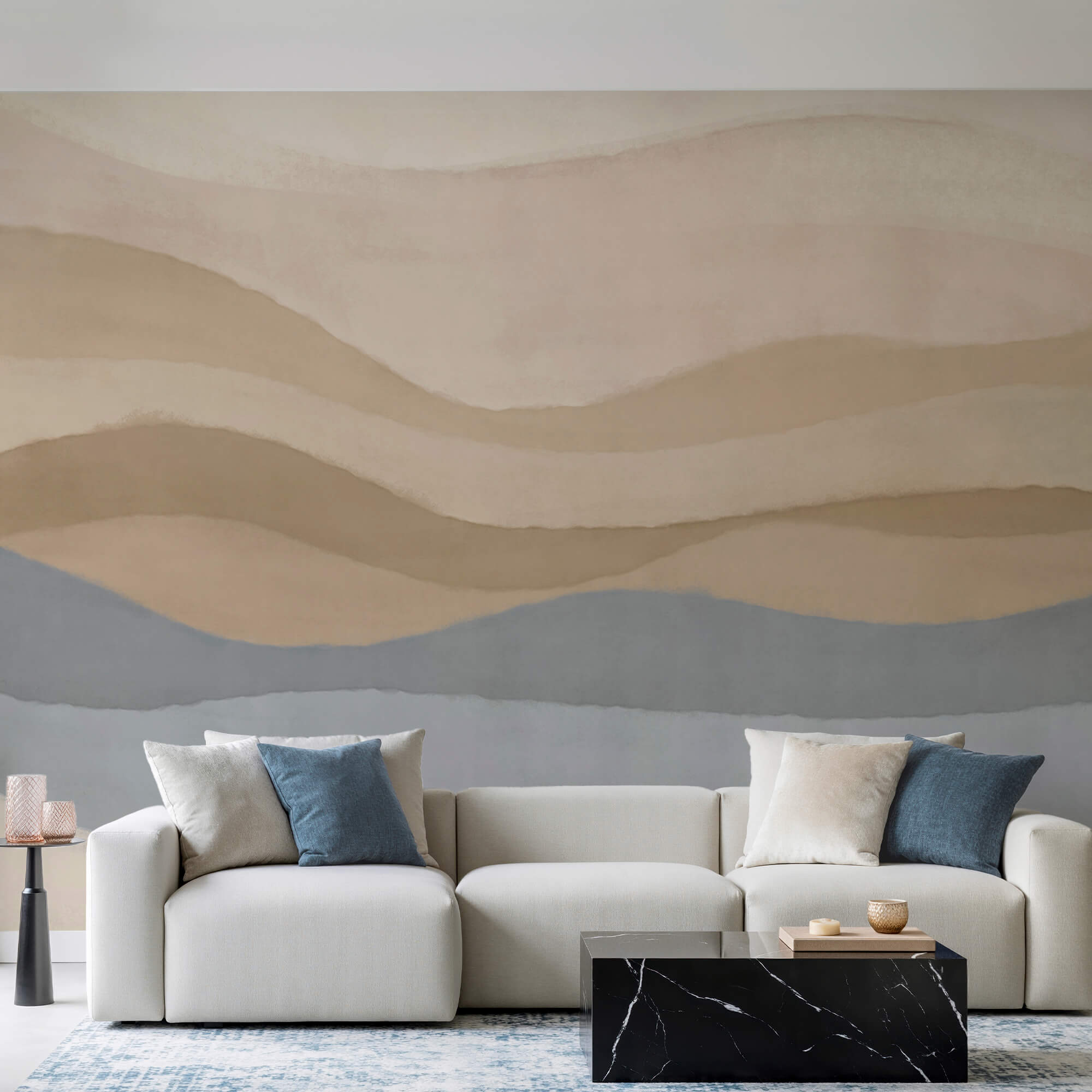 Schilderij van een strand