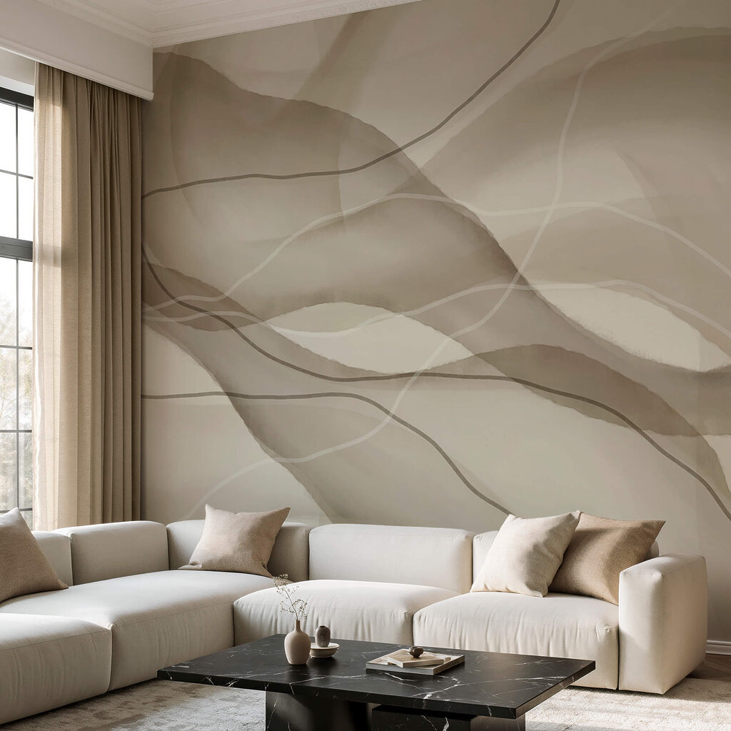 Serene golven in zachte aardetinten