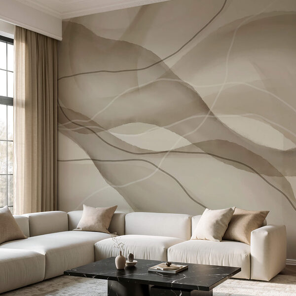 Serene golven in zachte aardetinten