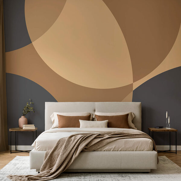 Dynamische vormen in rustgevende tinten