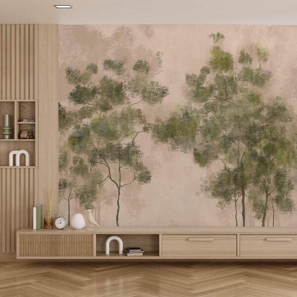 Groep bomen met groene bladeren