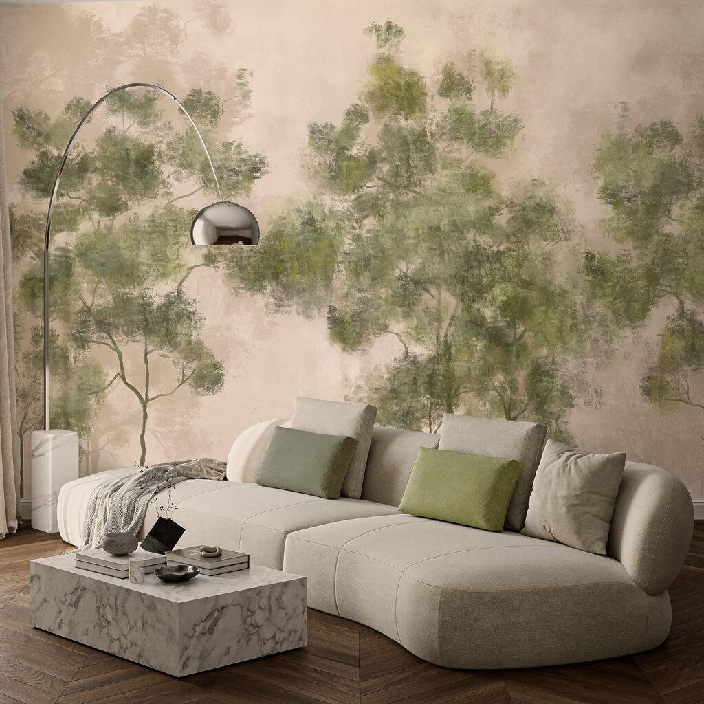 Groep bomen met groene bladeren