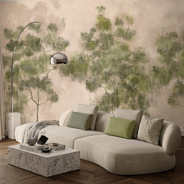 Groep bomen met groene bladeren