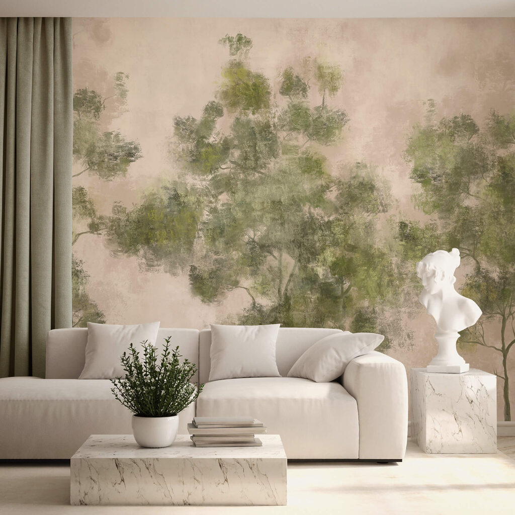 Groep bomen met groene bladeren