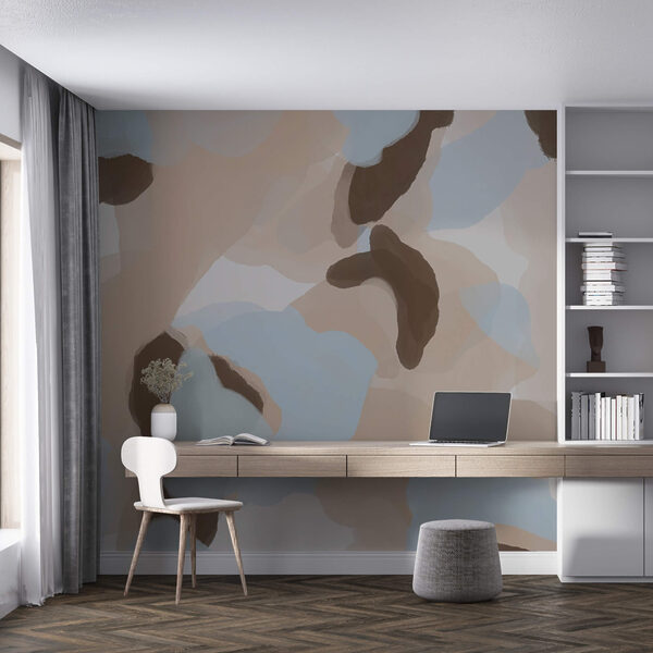 Abstracte vormen in zachte kleuren