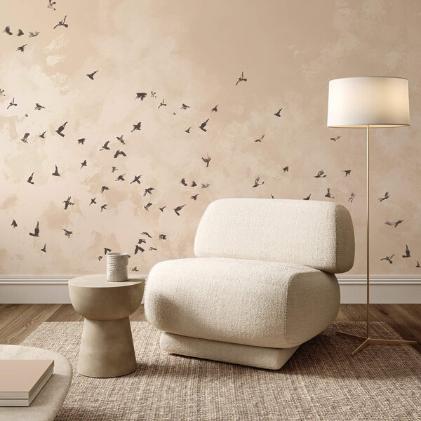 Zwermen vogels in de lucht