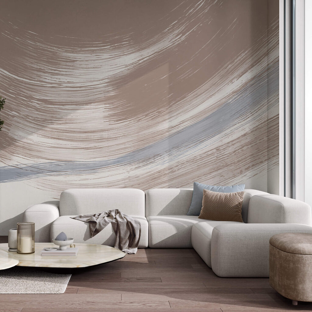 Zachte tinten versmelten in een zachte beweging