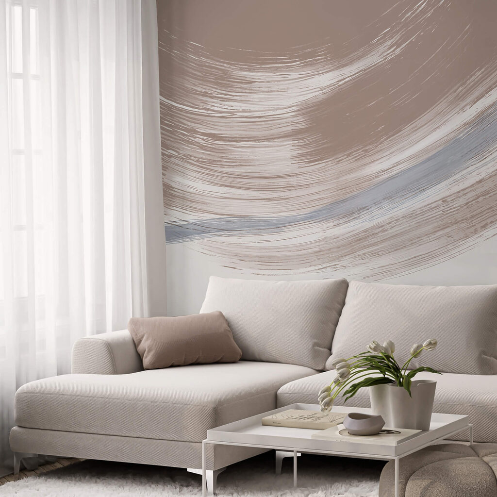 Zachte tinten versmelten in een zachte beweging