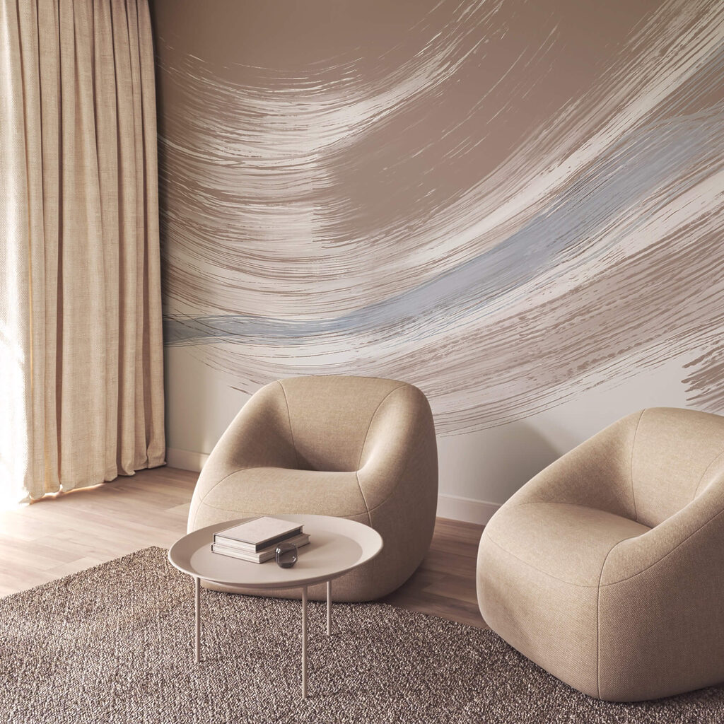 Zachte tinten versmelten in een zachte beweging