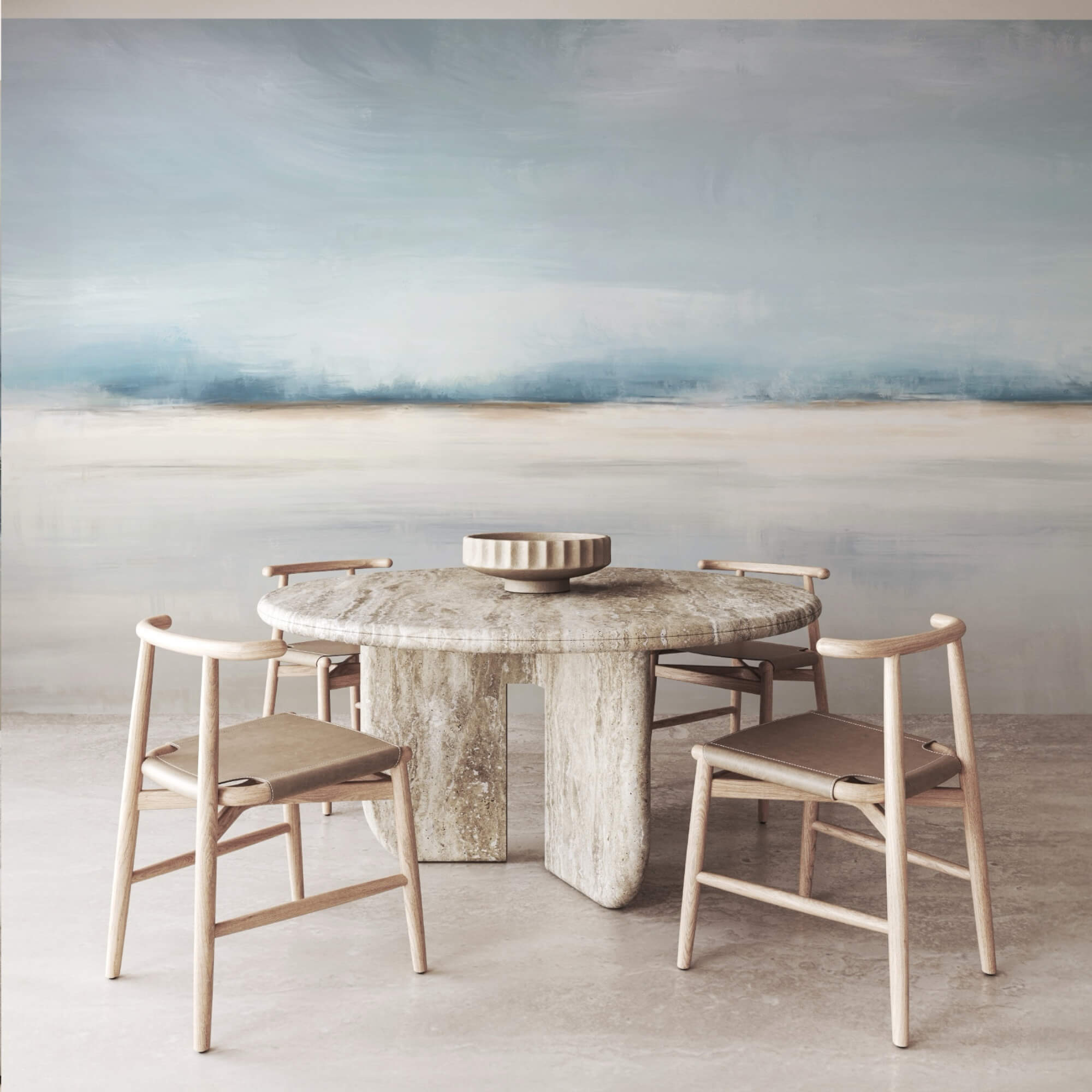 Landschap met bewolkte lucht