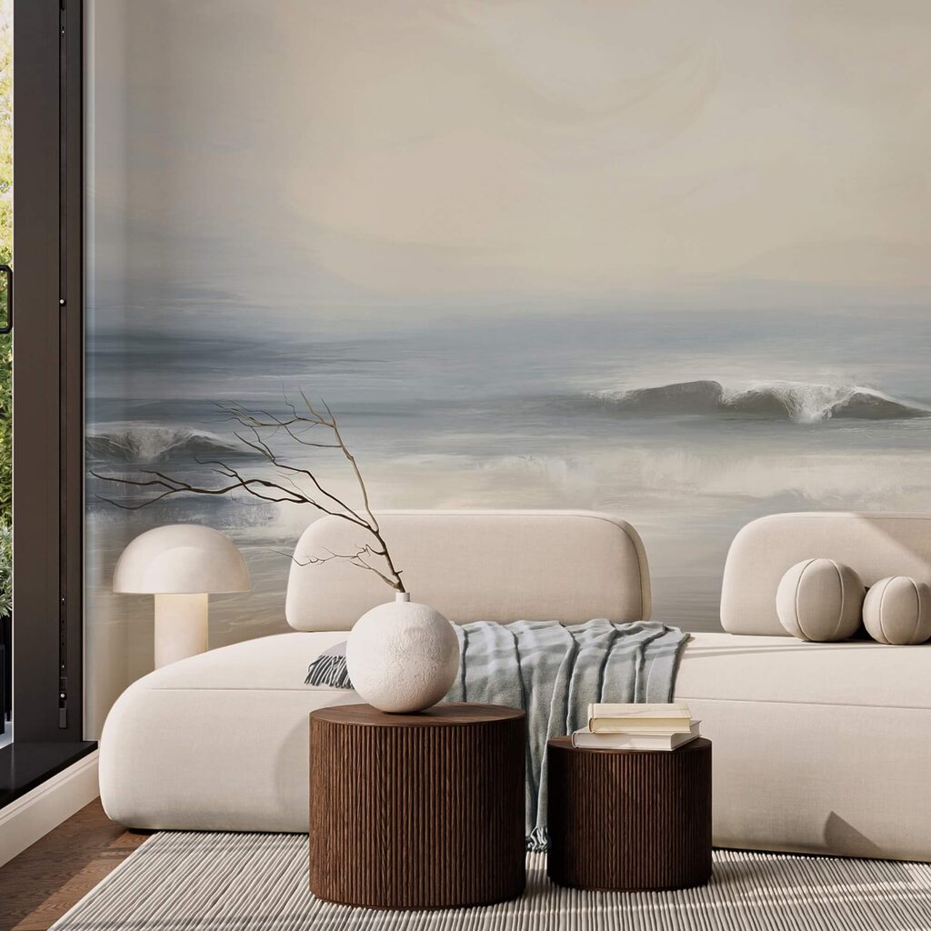 Golven die op een strand breken