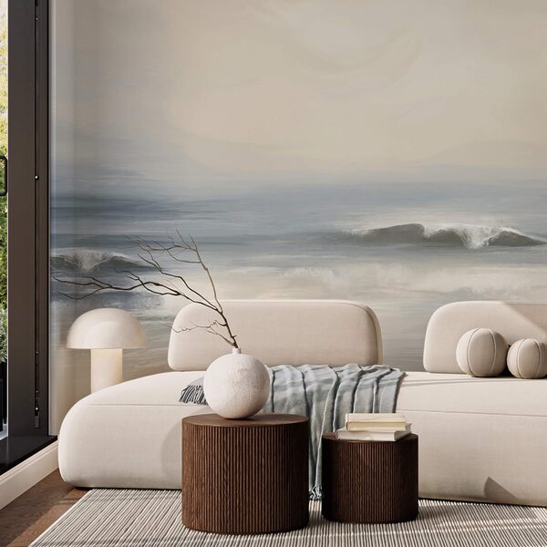 Golven die op een strand breken