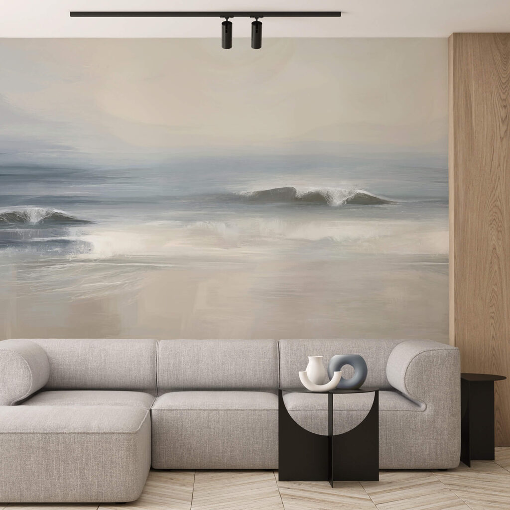 Golven die op een strand breken