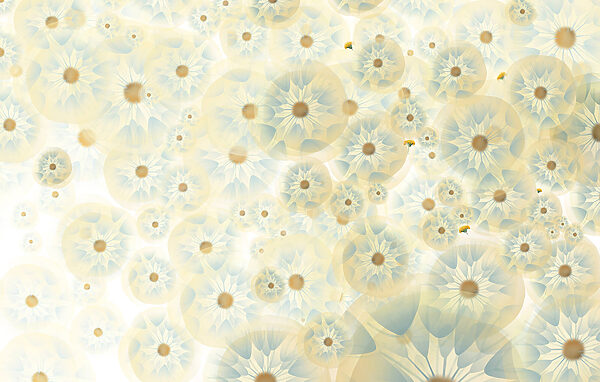 Group of flowers with yellow and blue colors Group of flowers with yellow and blue colors