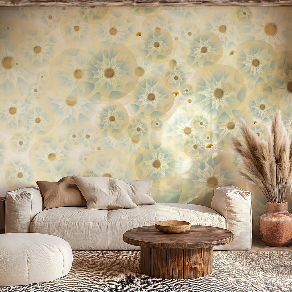 Groep bloemen met gele en blauwe kleuren Groep bloemen met gele en blauwe kleuren