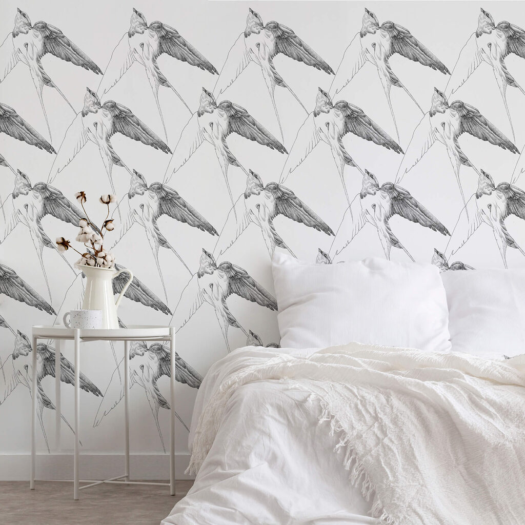 Groep vogels met vleugels