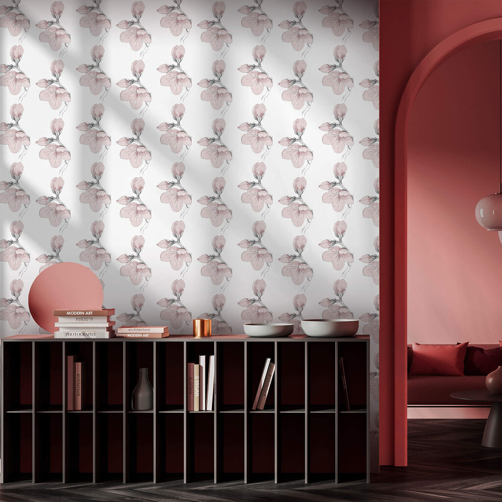 Bloemenpatroon op een witte achtergrond Bloemenpatroon op een witte achtergrond