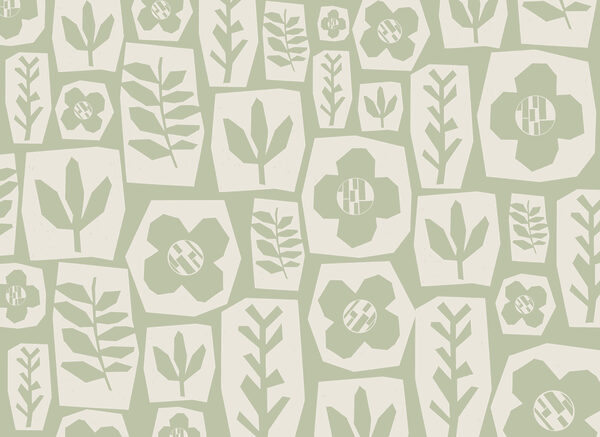 Pattern of flowers and leaves Pattern of flowers and leaves