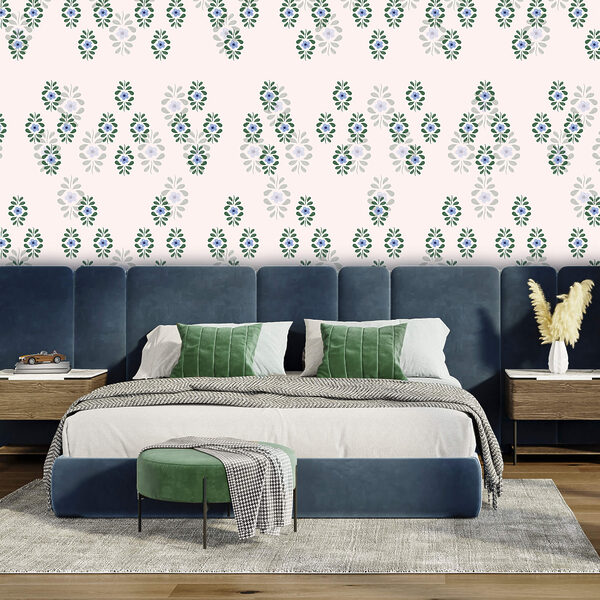 Patroon van blauwe bloemen Patroon van blauwe bloemen