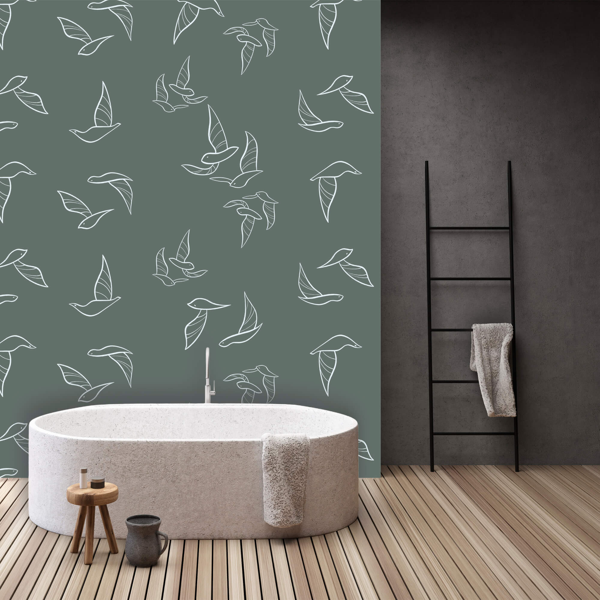 Patroon van vliegende vogels