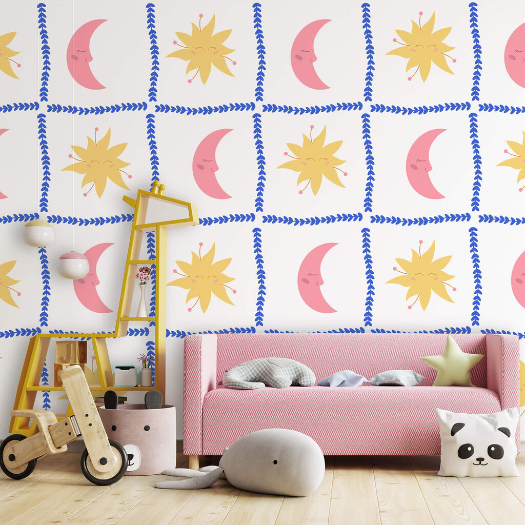 Patroon van zon en maan Patroon van zon en maan