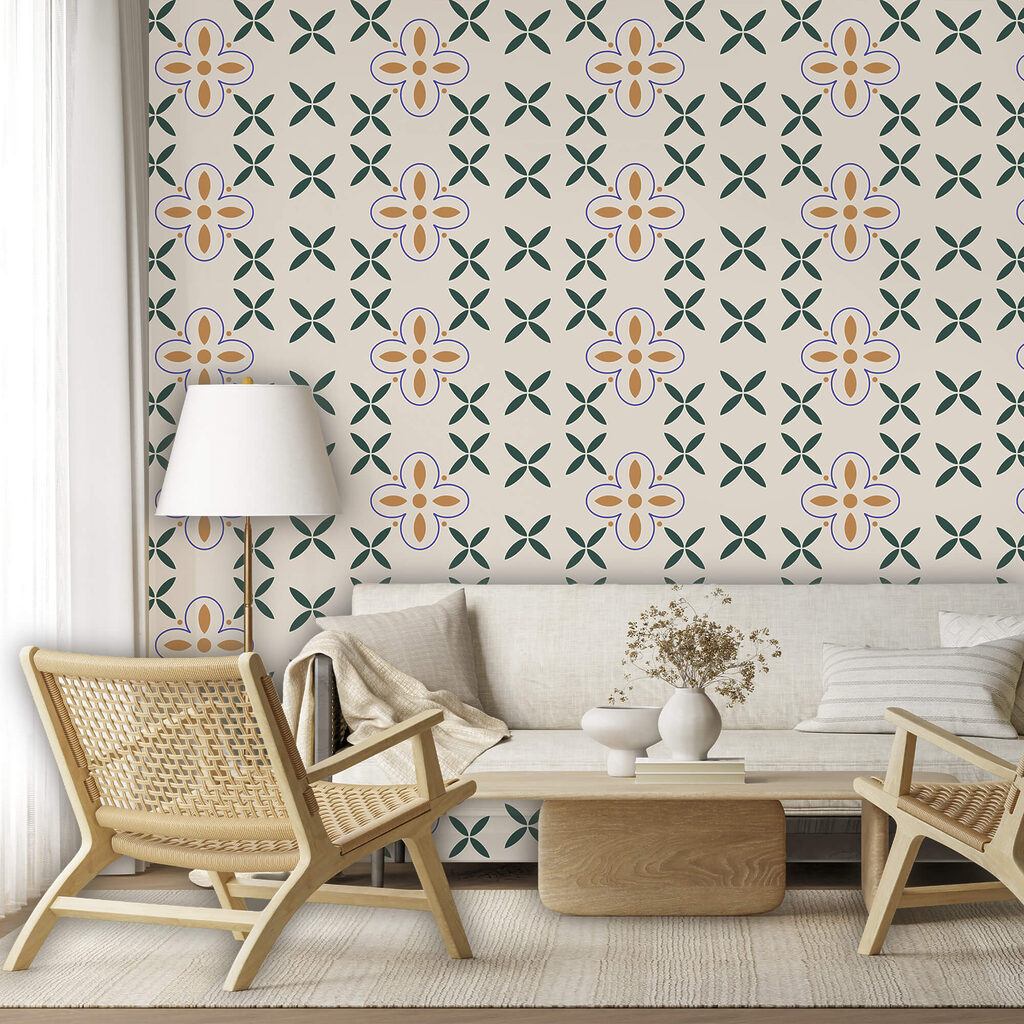 Bloemenpatroon op een witte achtergrond