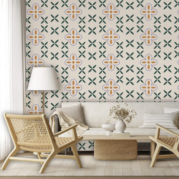 Bloemenpatroon op een witte achtergrond