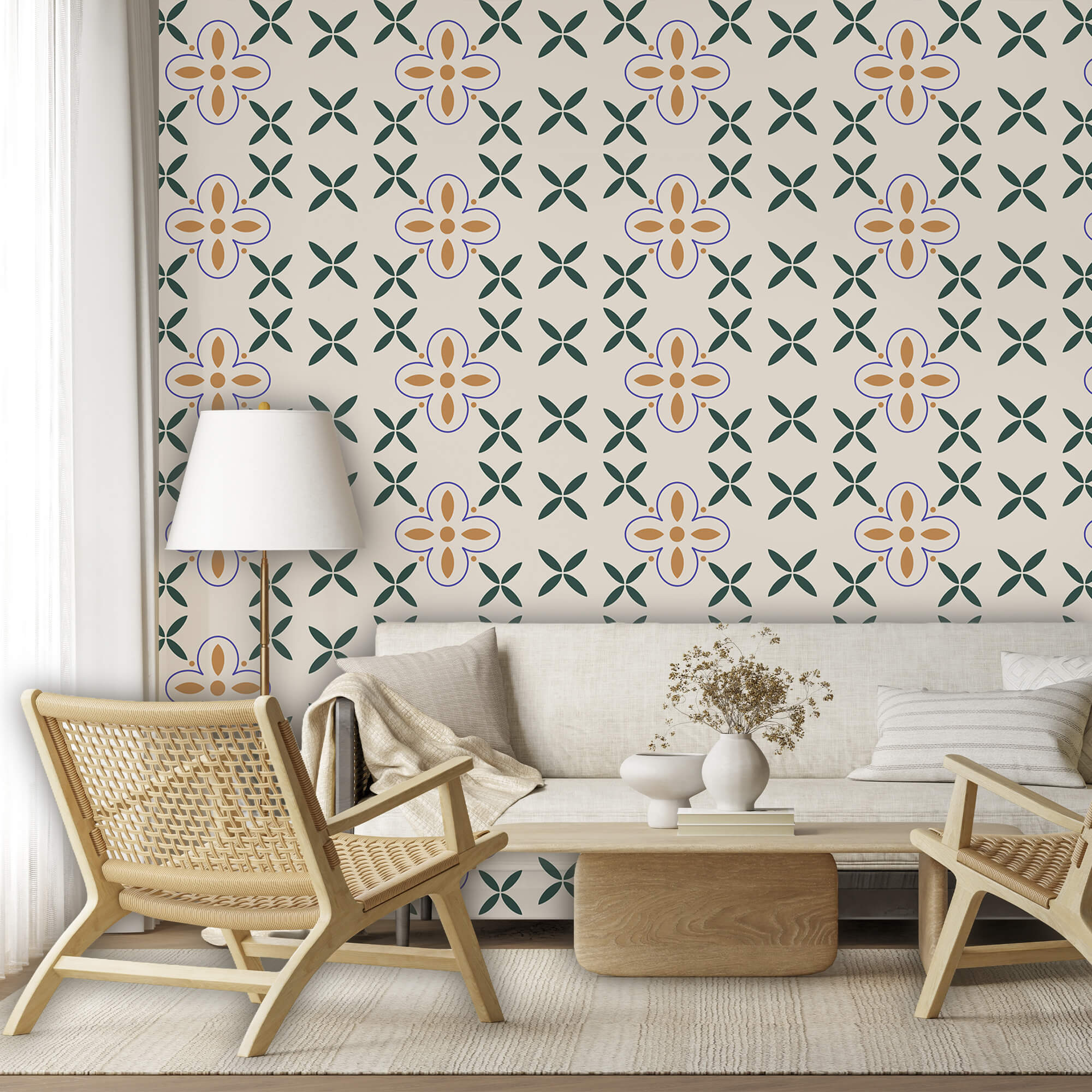 Bloemenpatroon op een witte achtergrond