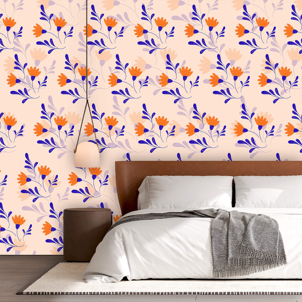 Patroon van bloemen en bladeren Patroon van bloemen en bladeren