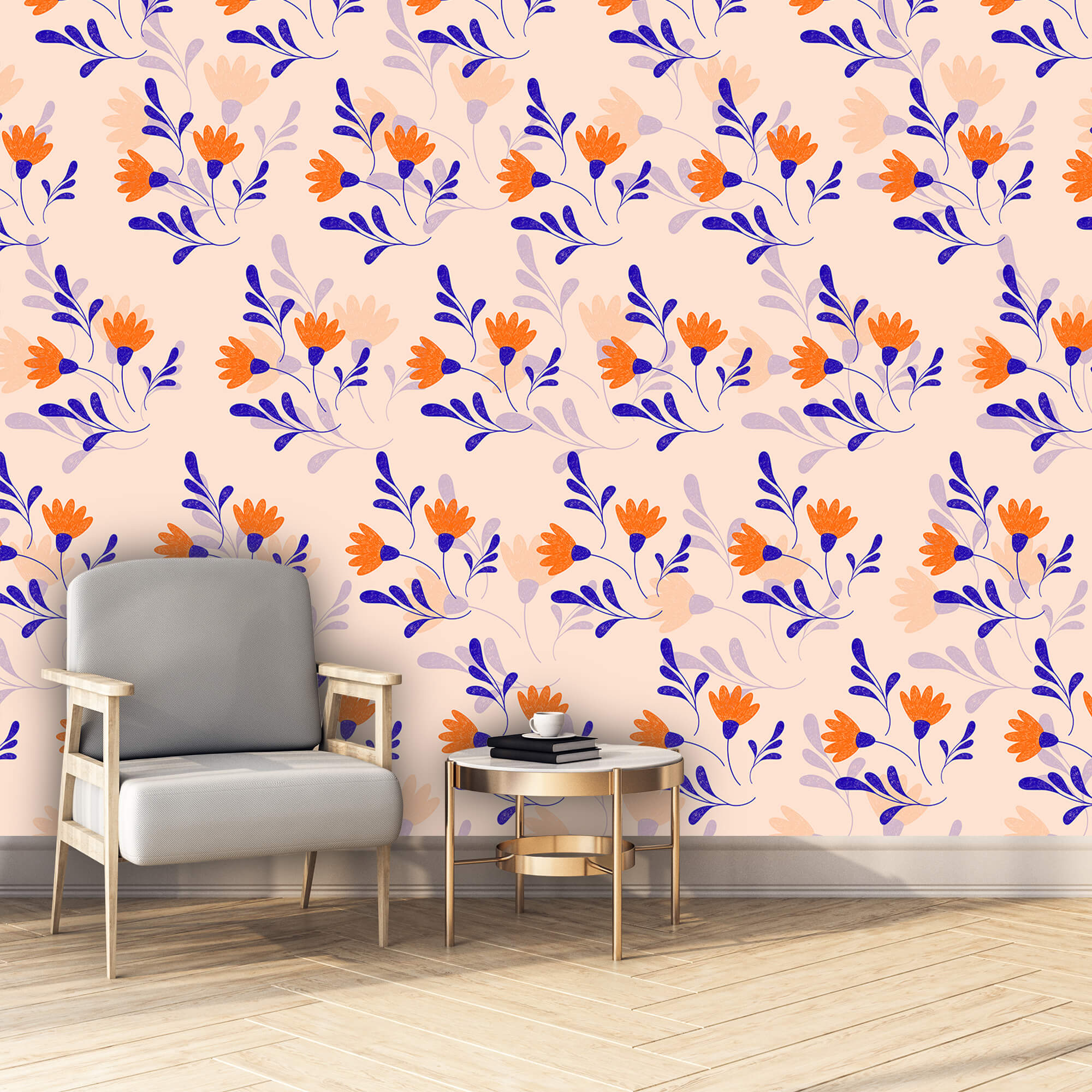 Patroon van bloemen en bladeren Patroon van bloemen en bladeren