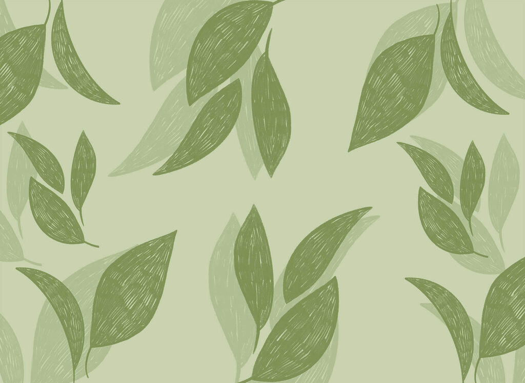 Pattern of green leaves