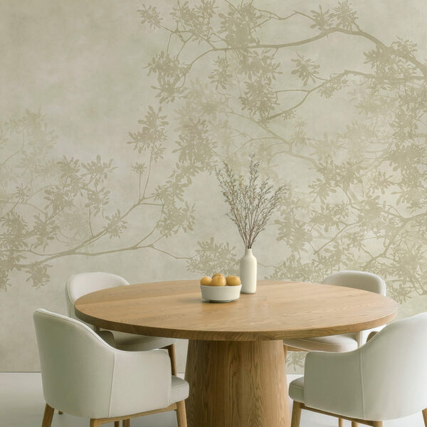 Fotobehang Fotobehang Wall murals Tree branches with leaves (Artikelnummer: t00578)
