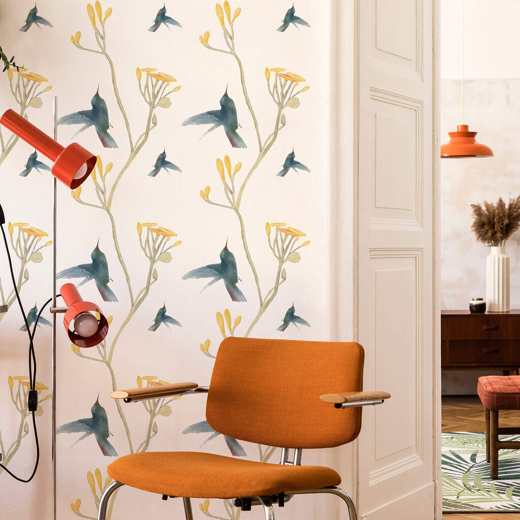 Patroon van vogels en bloemen