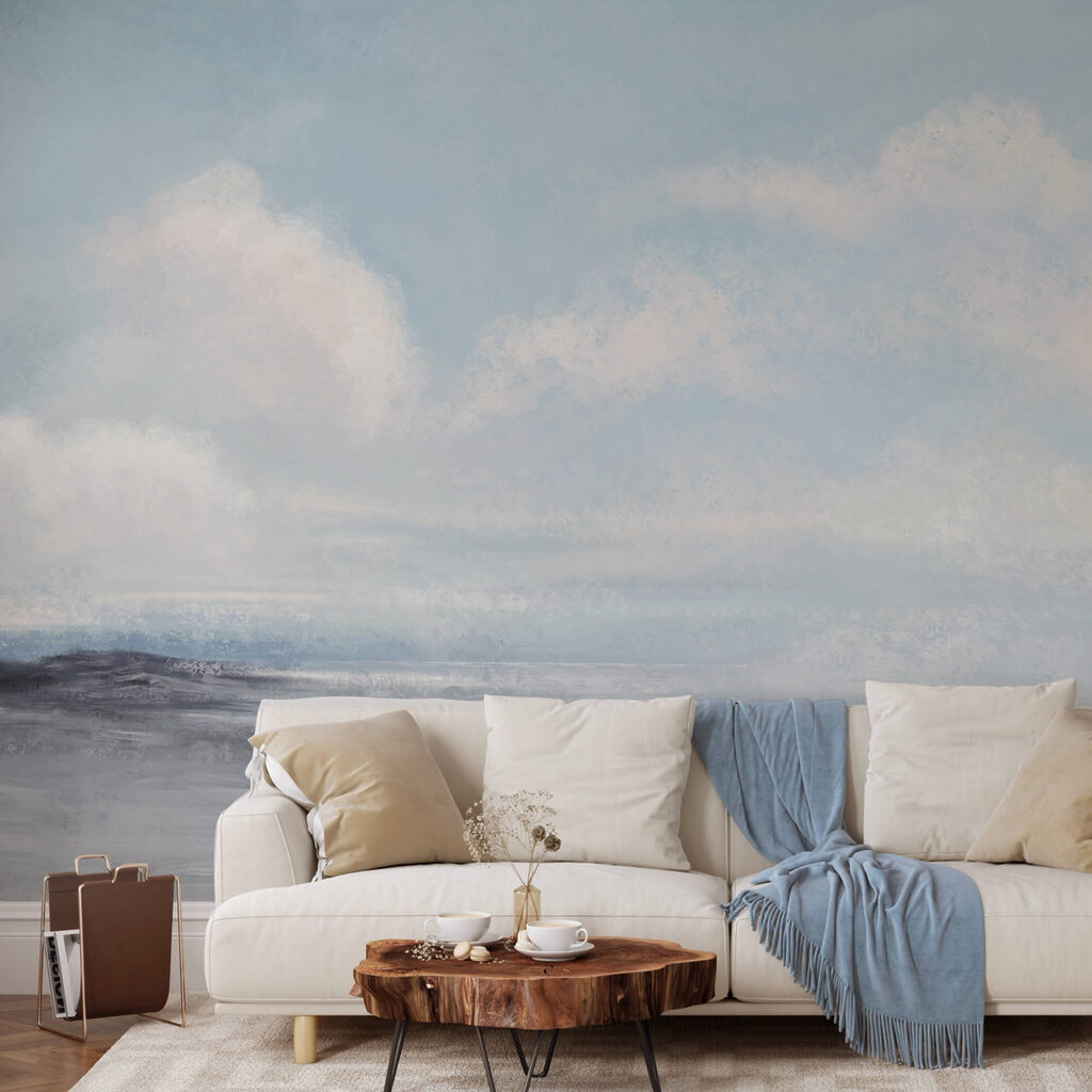 Landschap met een bewolkte lucht