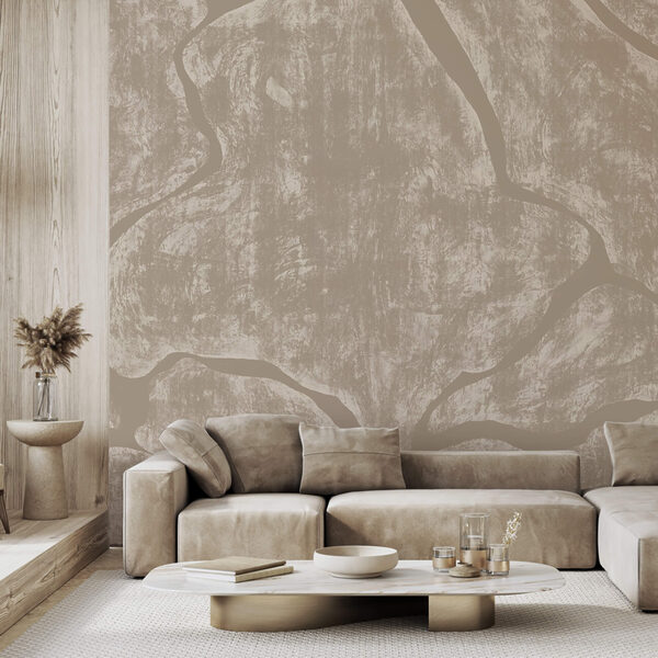 Organisch patroon in ingetogen tinten