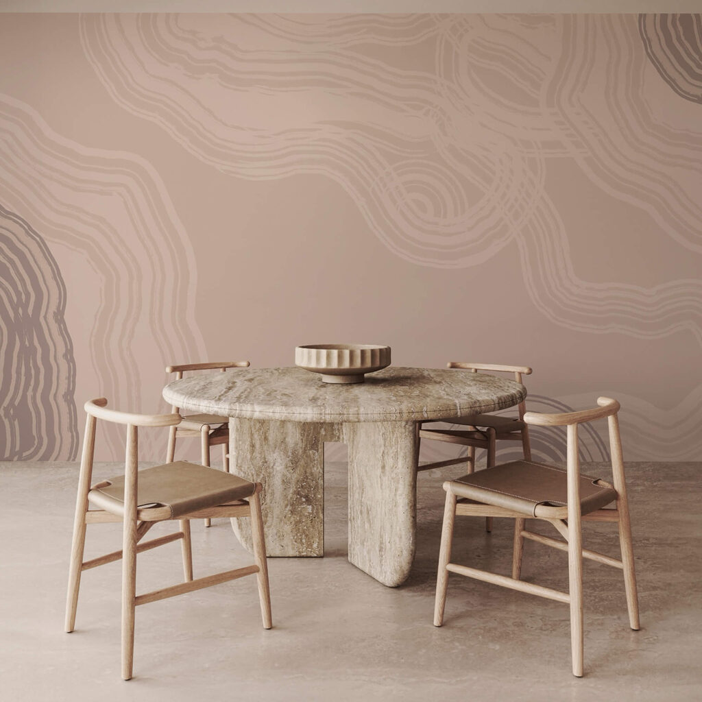 Vloeiende lijnen in zachte aardetinten