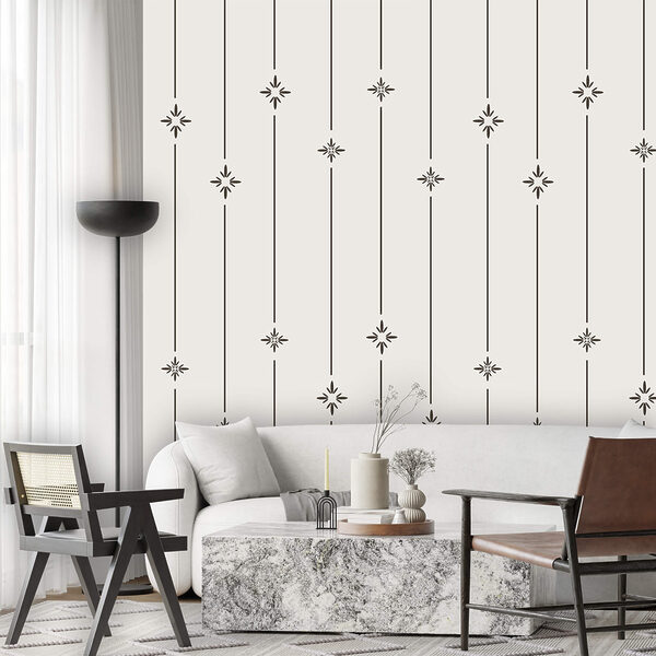 Fotobehang Fotobehang Patroon van sterren en lijnen (Artikelnummer: t00629)