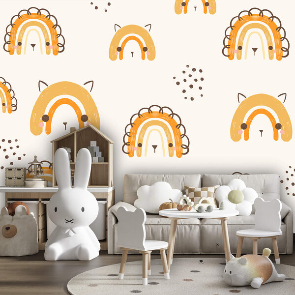 Fotobehang Fotobehang Patroon met cartoonfiguren (Artikelnummer: t00634)