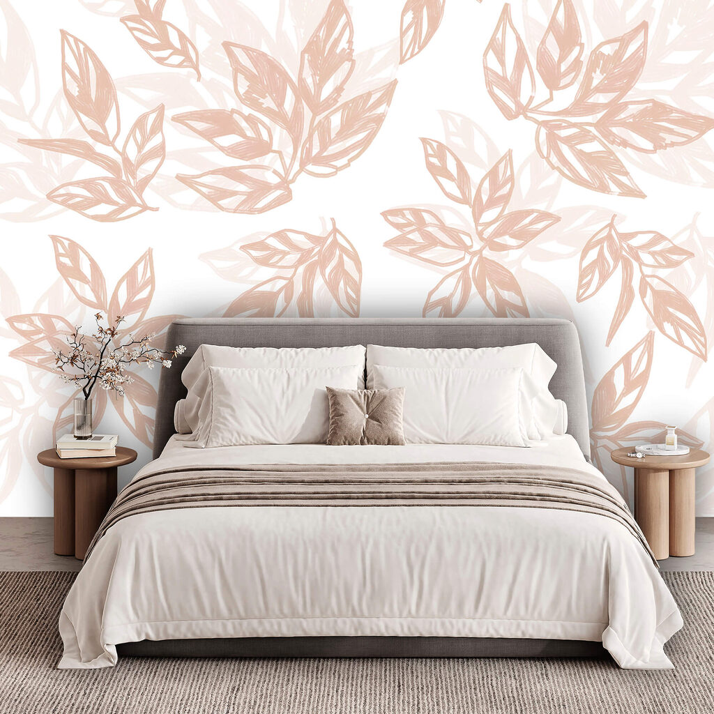 Bladmotief op een witte achtergrond