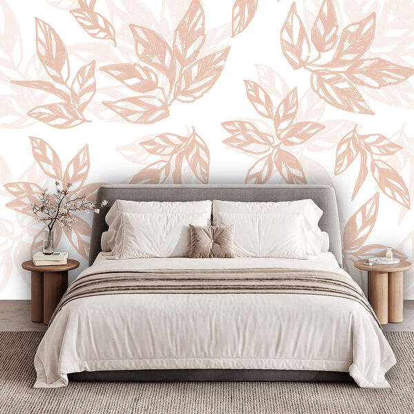 Bladmotief op een witte achtergrond