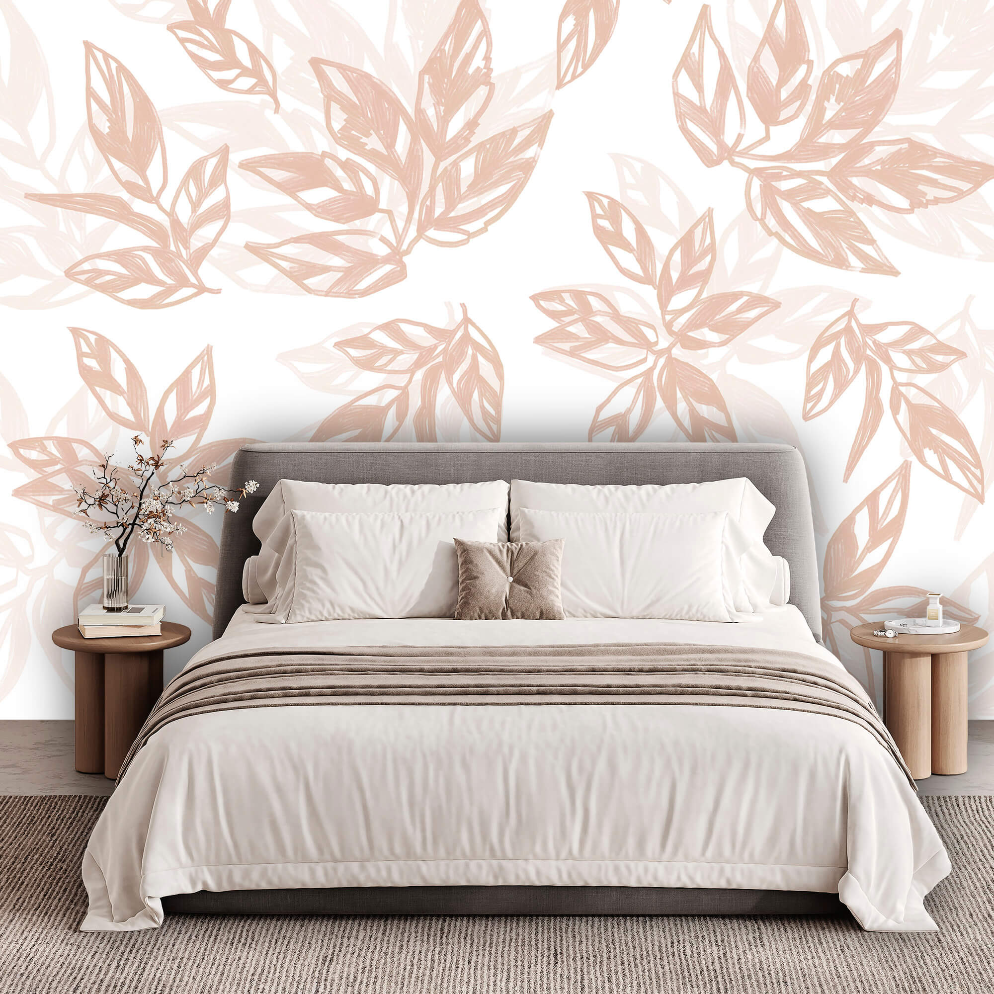 Bladmotief op een witte achtergrond