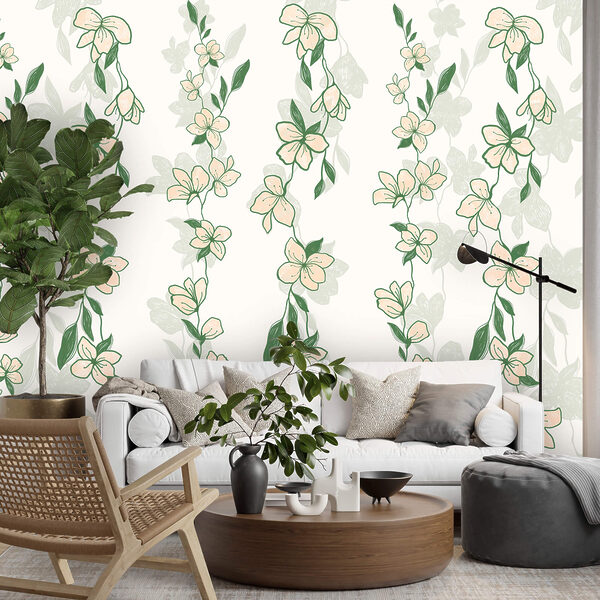 Motief van bloemen en bladeren