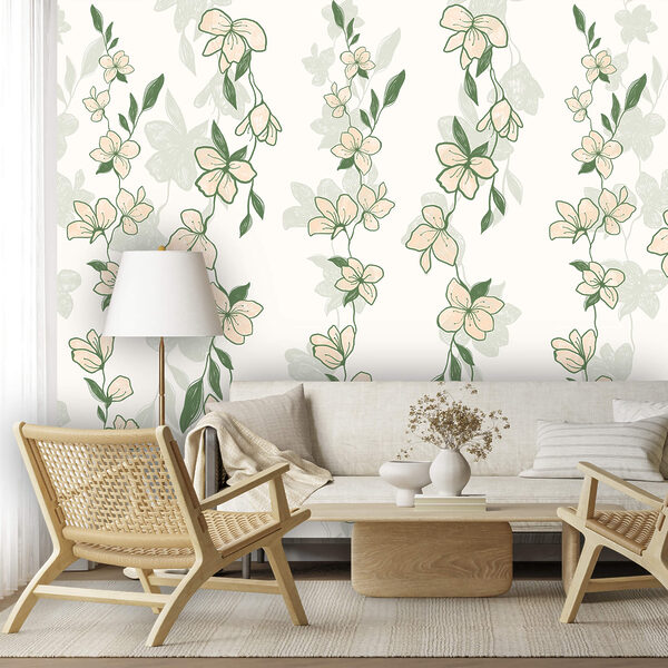 Motief van bloemen en bladeren