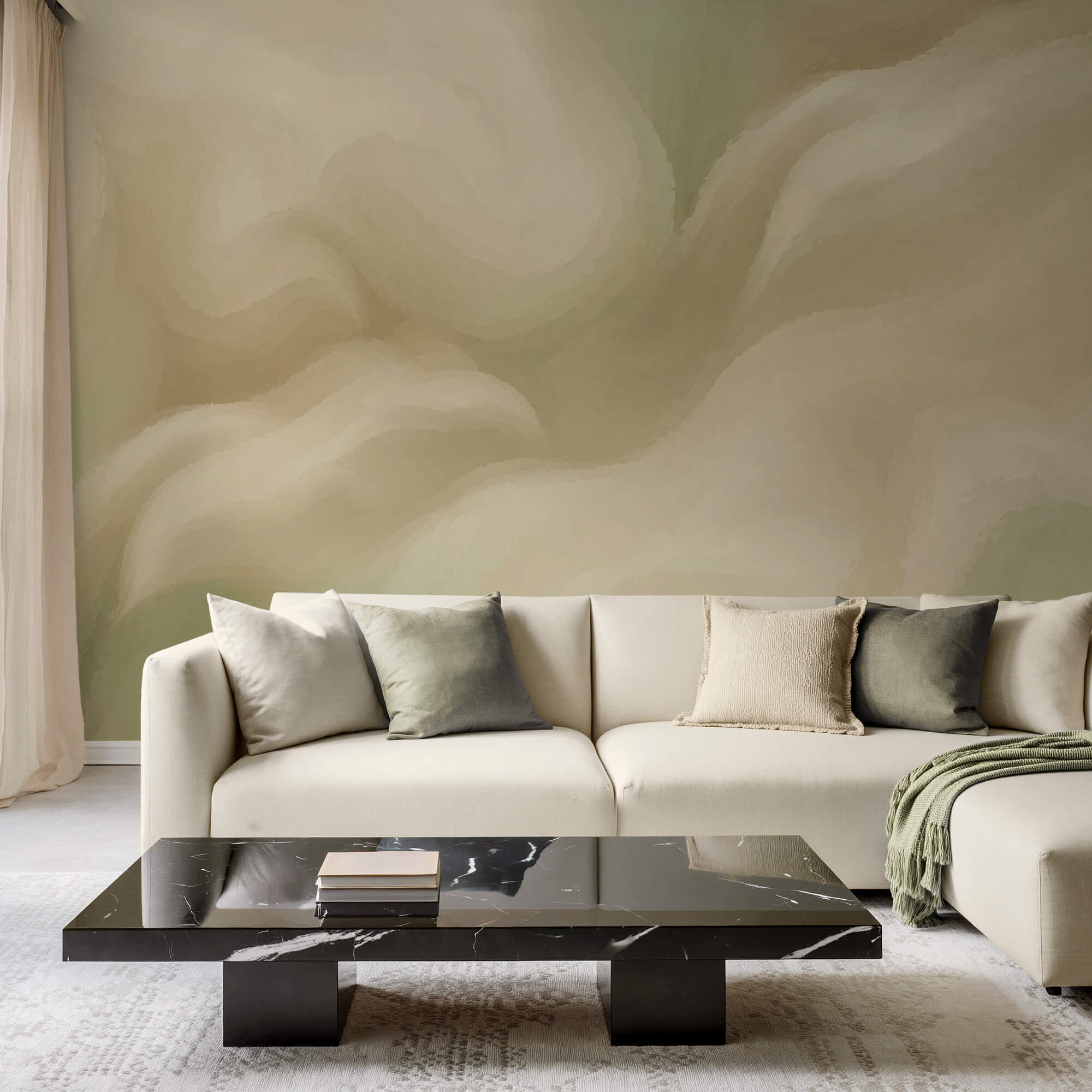 Zacht, vloeiend abstract in lichte tinten