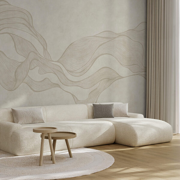 Wit en bruin golvend patroon