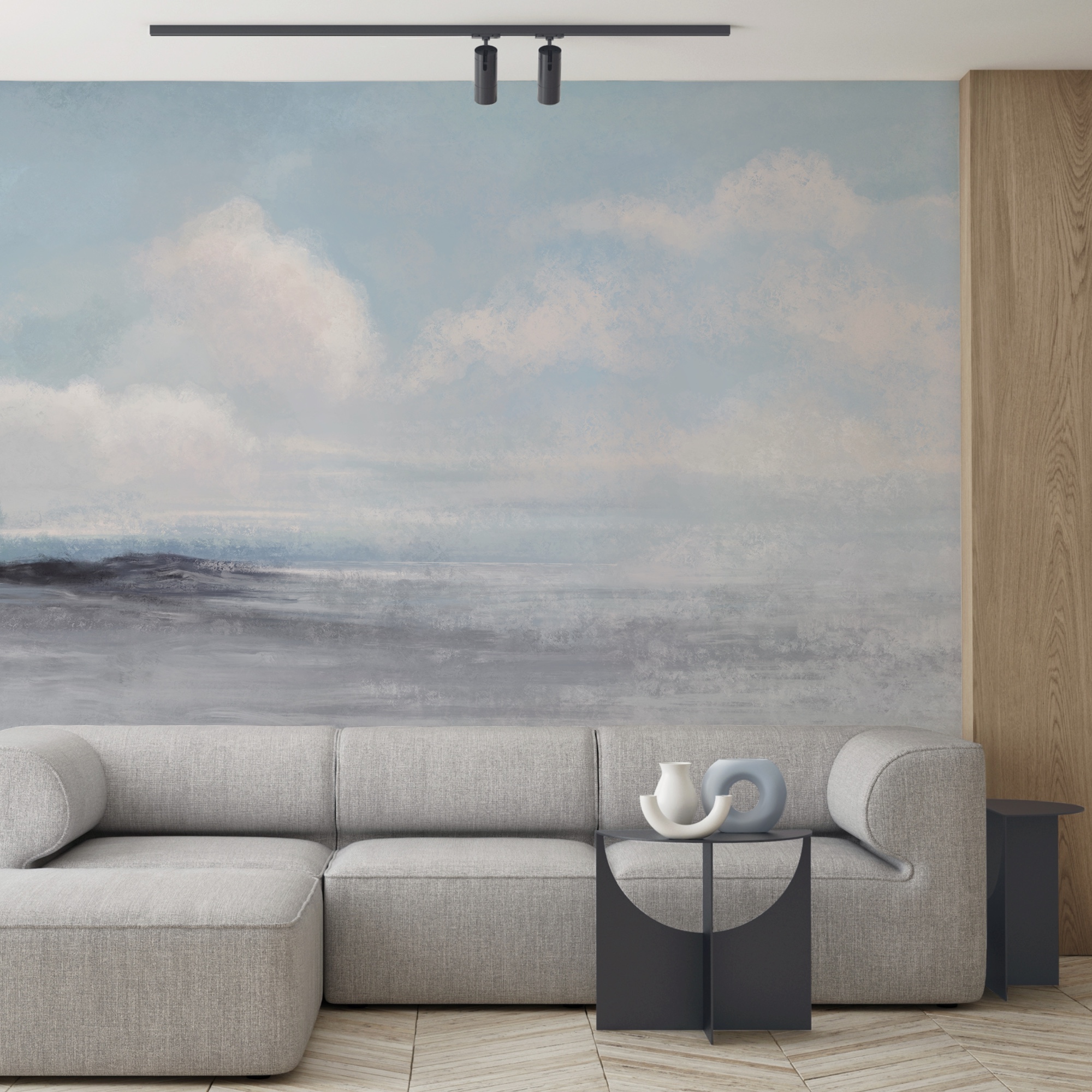 Landschap met een bewolkte lucht